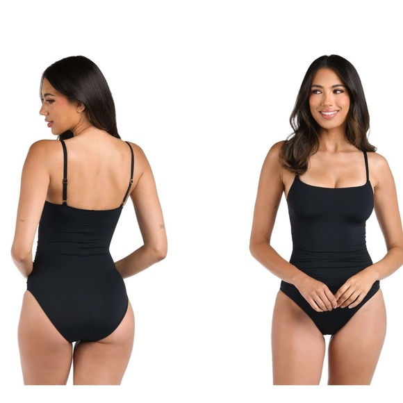 La Blanca Other - NEW La Blanca Island Goddess One Piece Swimsuit Black Shirred Size 8